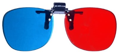 Proview Professional 3D Anaglyph Clip-On Glasses