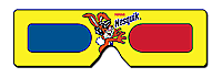 Anaglyph 3-D Glasses,used for viewing 3D comics, 3-D movies and TV