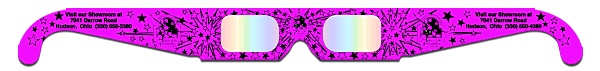 Neon Fireworks Glasses - Custom Imprint